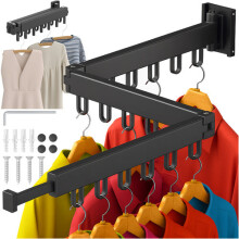 Wandmontierter, faltbarer Wäschetrockner, 18 Haken
