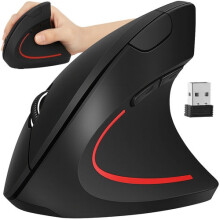 Mouse verticale ergonomico wireless, USB, 6 pulsanti