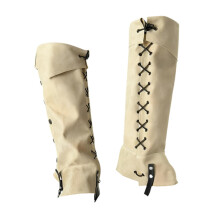 Middeleeuwse piratenlaarzenhoezen/beenbeschermers voor themafeesten en podiumoptredens, beige