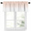 Cortinas Dreamy Peach de 42x18 polegadas, com degradê rosa/branco e bolso para varão, filtram a luz e são compatíveis com varões padrão. 1