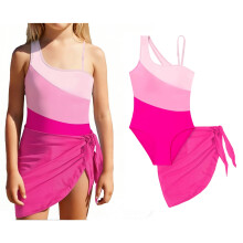 Mädchen-Badeanzug, 1-teilig, schnelltrocknend, Tankini, Sommer-Strandbademode, 15-16 Jahre