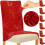Weihnachtsstuhlhussen, rot, elastisch, 6er-Set, 50 x 40 x 40 cm 1