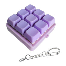 Tastatur Fidget-leke Klikk-nøkkelring Stressavlastningsknappleke 9-i-1-tastaturdekompresjonsknapp Gave til voksne Fargerik makron-lilla