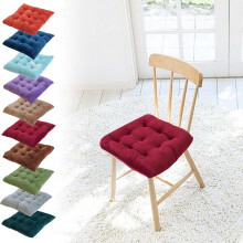 Almofada de assento em veludo cristal verde escuro com alças, almofada grossa para cadeira, ideal para conforto em escritórios e ambientes internos