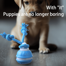 Interactief, oplaadbaar, rollend hondenspeelgoed met bewegingssensor, geschikt voor kleine puppy's – compatibel met alle kleine hondenrassen.