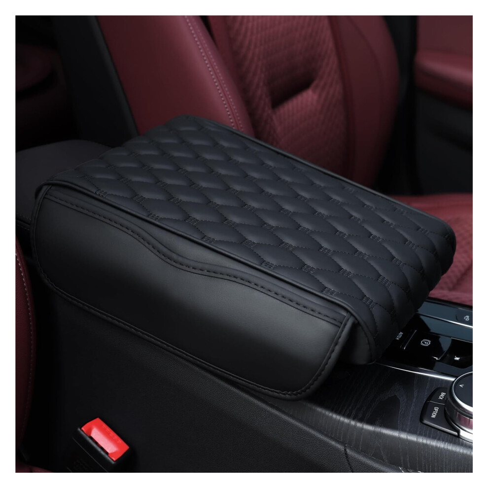 Guanghui Center Console Cover With Memory Foam & 2 Storage Bags Â Universal Car/Truck/Suv Armrest Cover (Black), Compatible With Most Vehicles Black 9551475144528
