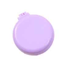 Cepillo para el cabello plegable, de bolsillo, con forma redondeada, masajeador de cuero cabelludo, mini cepillo multifuncional, color morado.