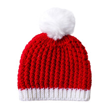 Winter Baby Christmas Fuzzy-Pom Beanie Knit Hat For Boys Girls Warm Yarn Infant Stocking Cap For Holiday Newborn Xmas Lovely Hats