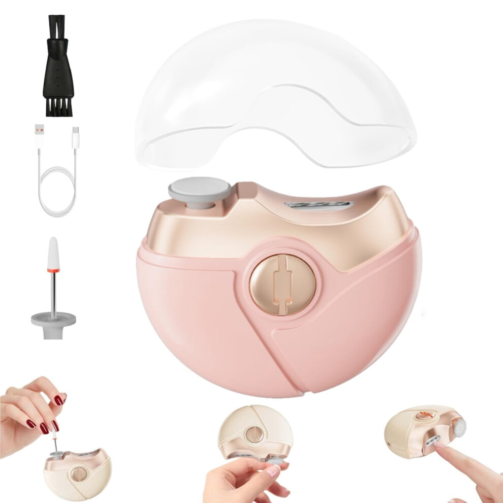 Electric Nail Clipper and Polisher 2 Speeds Quiet for Thick