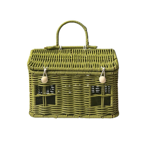 Panier de jardin en forme de maison en rotin PP (1 pièce)