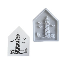 Molde de silicone criativo em formato de farol, macio e resistente, ideal para criar luzes elegantes e aconchegantes.