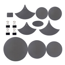 14 Pieces Drum Silencers Pads with 4 Binder Clips Drum Mute Pads Lightweight Drum Head Pad for Drums Head