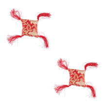 2Pièces Coussin En Polyester Et Coton Rouge Pour Bols Sonores