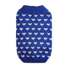 Hondentrui met hartjes, hondenkleertjes voor Valentijnsdag, gebreide puppytrui, schattige zachte kattentruien, winterkleding voor honden,