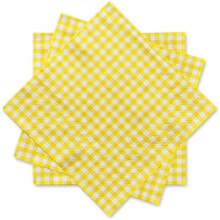Karierte Papierservietten, 3-lagig, 33 x 33 cm, 50er-Packung