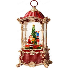 Lighted Rotating Train Snow Globe Lantern with Music & Timer, USB/Battery Operated, 12.5", Indoor Christmas Decor