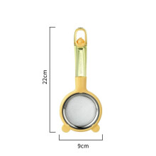 Stainless Steel Strainer Spoon, Fine Mesh Sieve for Flour, Soy Milk, Baking, Cake Decorating, Baby Food – Yellow, Compatible with FAJHHA
