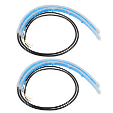 4Pcs Flexible Dual Color Strip Bar Car Decorative Lamp
