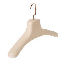 Percha ancha para abrigos de piel – Plástico beige, multifuncional, para chaquetas pesadas y organización del armario – Compatible con barras