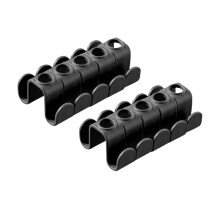 Lot de 10 crochets de connexion pour cintres, gain de place, compatibles avec les cintres en velours, en bois, en fil de fer et les cintres robustes.