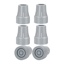 Krückenspitzen, 7/8 Zoll (22 mm) robuste, rutschfeste Gummispitzen für Gehstöcke, Ersatz-Fußkappen für Gehstöcke, Krückenpolster, 6 Stück