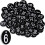 Black Plastic Number Tags - 100 Pcs Waterproof Small Plastic ID Tags for Various Uses 1