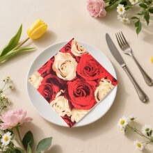 Serviettes de table pour la Saint-Valentin (paquet de 20), serviettes de table imprimées jetables, serviettes en papier décoratives pour la table