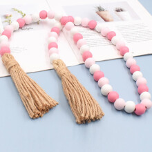 Guirlande murale rustique rose en bois pour la Saint-Valentin