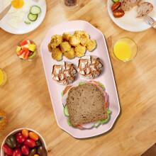 11.42in Plastic Plates 2 Pieces, Unbreakable and Reusable Large Deep Dinner Plates, Light Weight Easy to Carry for Camping,Travel, Pinic