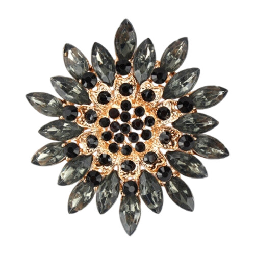 Broche fleur élégante – Acrylique et alliage, 6,8 cm