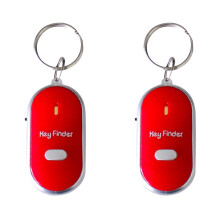 Tax Free Weekend 2PCS Keychain LED Torch Remote Sound Control Lost Key Finder Whistle Sound Item Key Locator Device