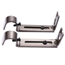 Aloha2PCS19.05mm Support de tringle à rideaux réglable (Café)