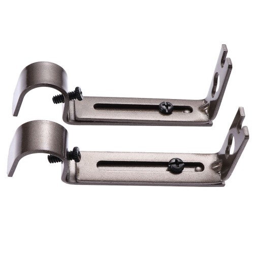 Aloha2PCS19.05mm Support de tringle à rideaux réglable (Café)