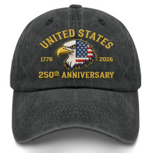 Casquette de baseball patriotique américaine, motif drapeau aigle vieilli 1