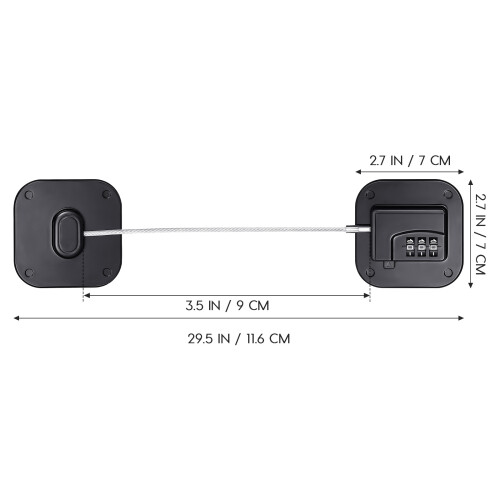 Black Refrigerator Locks Child Safety Password Lock for Home Use 1