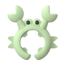 Support à spatules créatif en forme de crabe, porte-ustensiles universel en silicone anti-brûlure pour casseroles et poêles.
