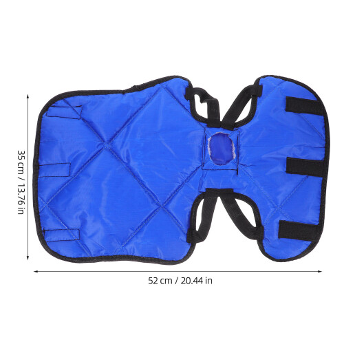 Chaleco Para Terneros Azul Con Protección Abdominal Y Calor 1