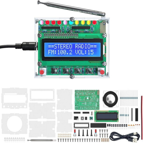Κιτ ραδιοφώνου FM, DIY έργα συγκόλλησης, ραδιόφωνο για μάθηση, διδασκαλία,