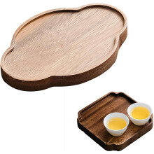 Plateau à thé en noyer noir Pekkaxy pour la cérémonie du thé Gongfu, table à thé en bois en forme de nuage au design de style chinois