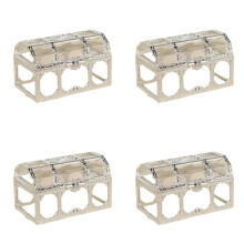 Scatola portagioie a forma di scrigno del tesoro vintage – Scatola e barattolo in plastica trasparente per bomboniere, ideali per matrimoni, Natale