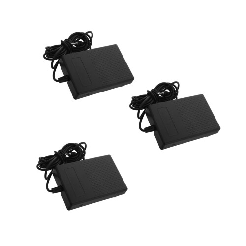 3Pcs Durable Piano Pedal Accessory Black for Electronic Keyboards Midi