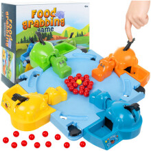 Hungry Hippos - Arcade-Spiel für Kinder, Familienspaß, 2-4 Spieler