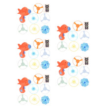 5Sets Funny Cartoon Flying Disc Toy Pink Plastic Kids Outdoor Saucer