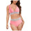 Women's Plunge Bikini Top Seersucker 1