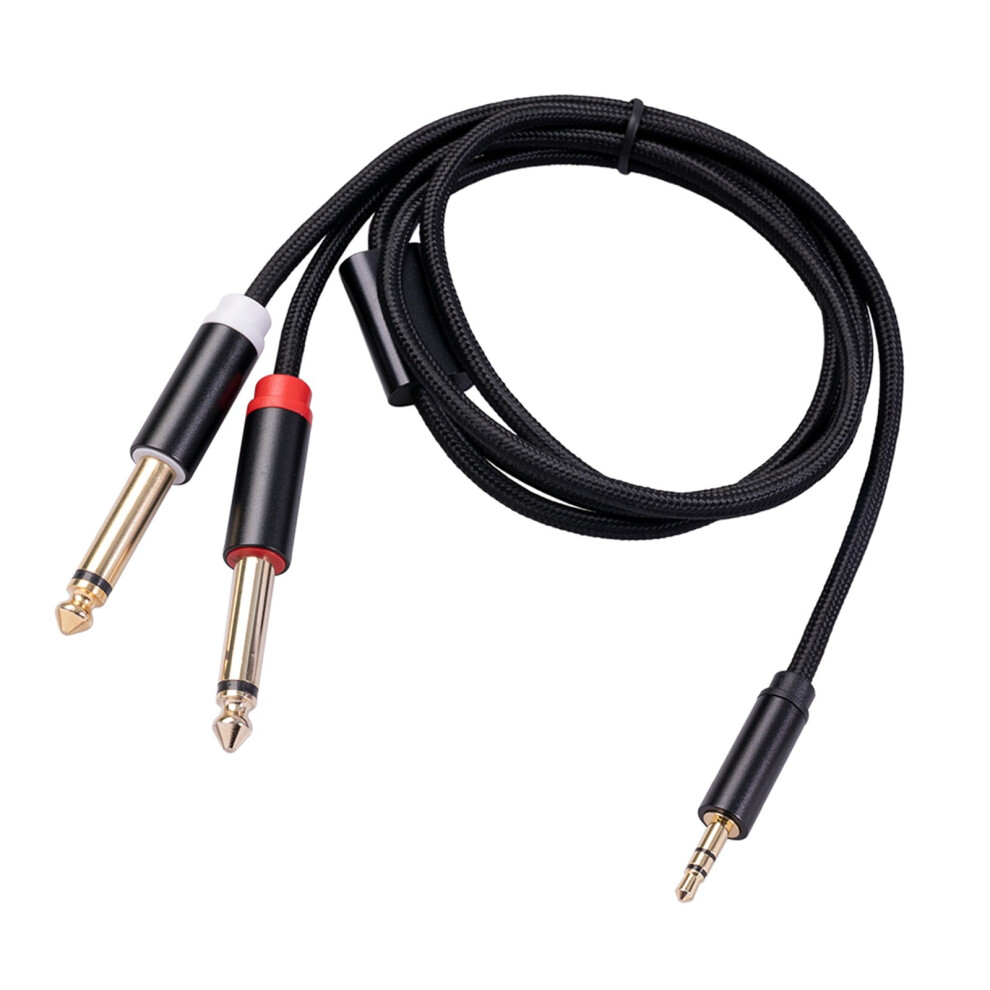 Plated Head Stereo Computer With Mixer 3.5 To Double 6.35 Audio Cable 1M Gold 9450273021621