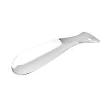 Stainless Steel Short-Handled Shoe Horn, Polished & Comfortable, 7.28" Silver Shoe Lifter for Men/Women/Seniors – Compatible with All Shoes
