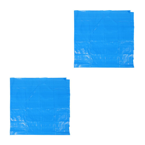 2Pcs Folding Blue Pool Protector Pe Cloth Waterproof Yard Ground Cover