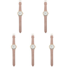 5Pcs Pink Fashion Watch Adjustable Strap Decorative Wrist Ornament