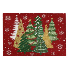 Christmas Placemats 11.8x15.7", Red Candy Design, Holiday Table Decor for Home, Kitchen & Party – Compatible with Xmas Themes
