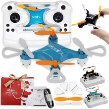 Mini Drone for Kids – Easy Stunts, 360 Tricks, LED, Altitude Hold, Prop Protection, Blue – Compatible with Beginners